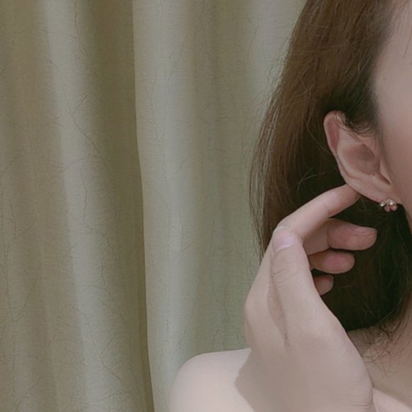 💙💕💕Last one Cherry Rhinestone Stud Earrings - Picture 5 of 8